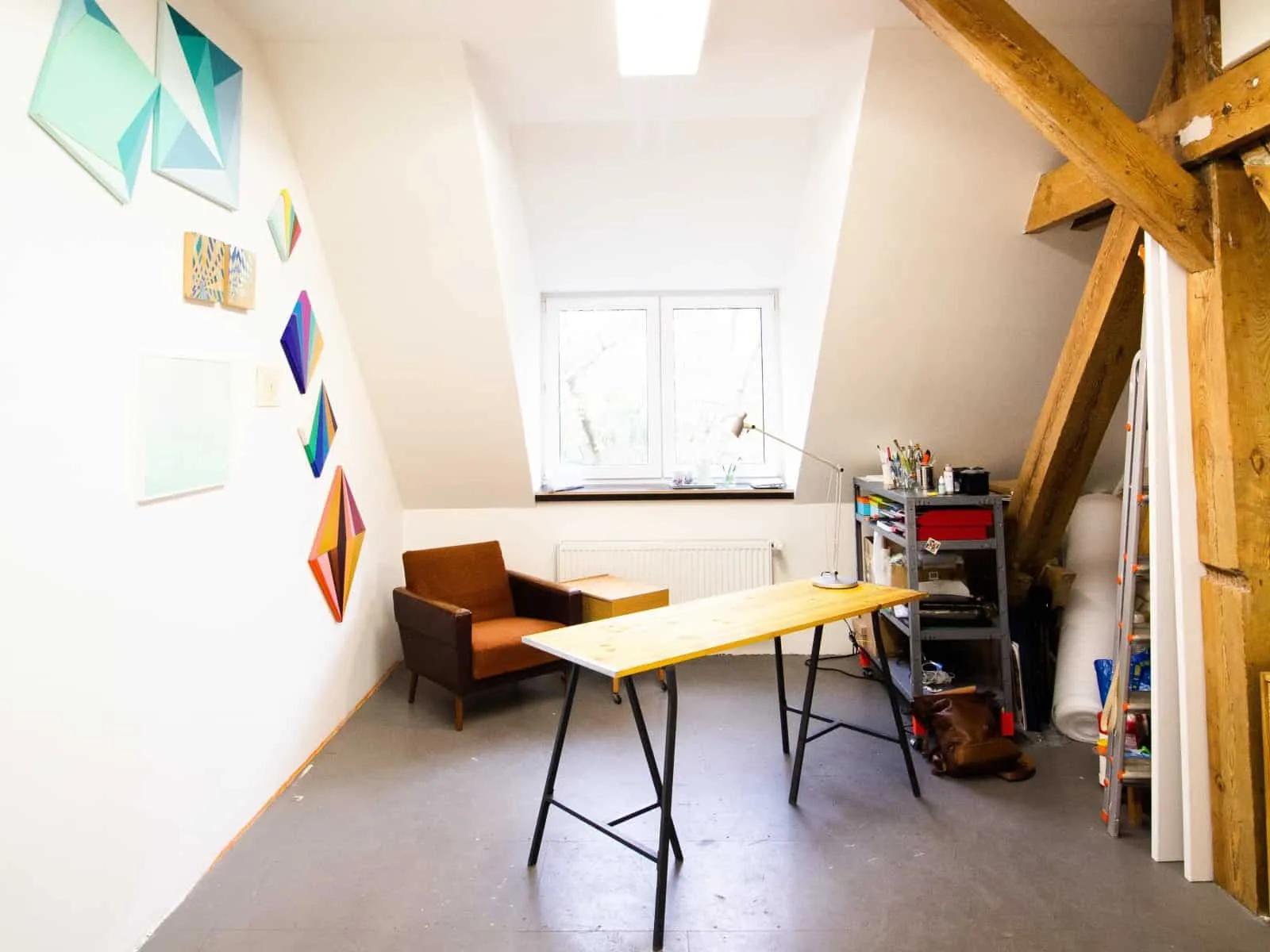 Loft extension being used as a workspace